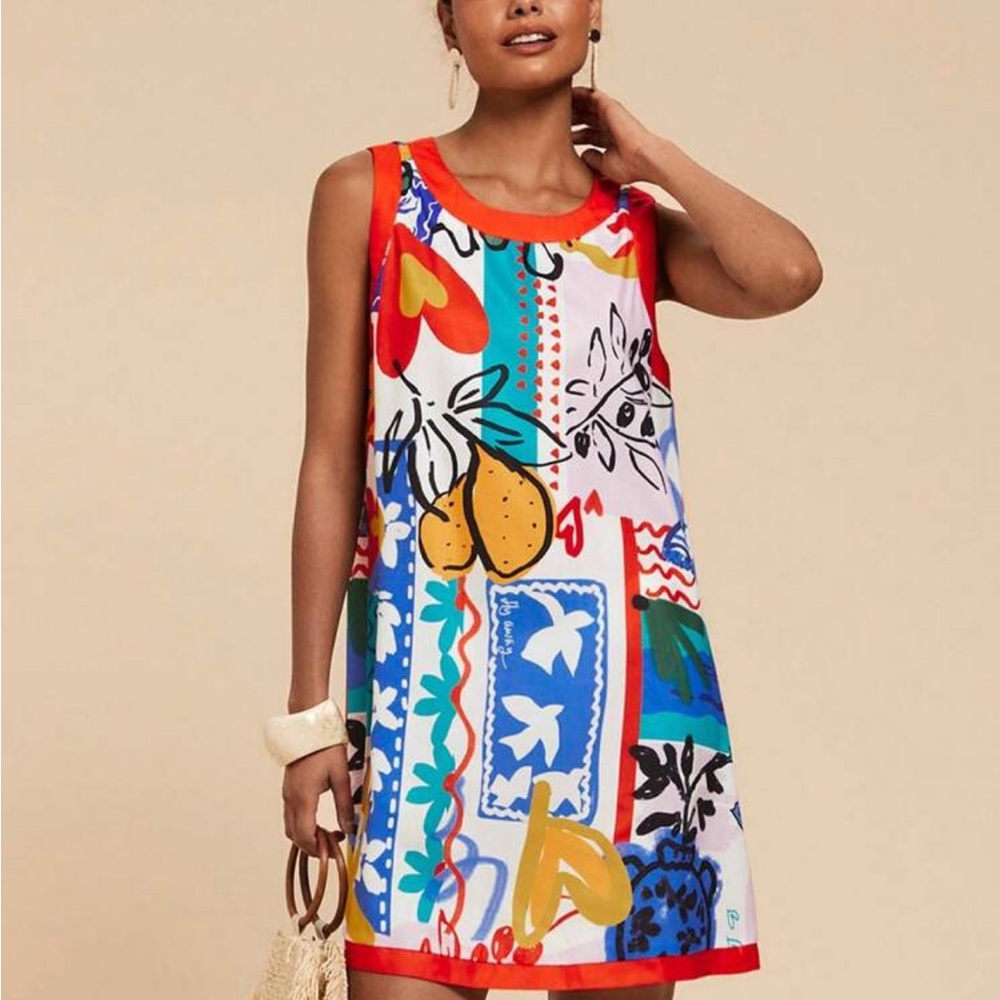 Multicolor Abstract Print Dress